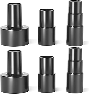 MEANLIN 6 Pieces Universal Vacuum Hose Adapter Kit, 1-3/8" to 1-1/4", 2-1/2" to 1-1/4", 1-1/4" to 1-3/8" to 1-1/2", Plastic Vacuum Hose Connector Reducer Attachments for Vacuum Cleaner