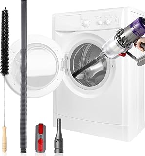 LANMU Dryer Vent Cleaner Kit Compatible with Dyson V15 V11 V10 V8 V7 V6 Outsize Vacuum Cleaner, Vacuum Attachments Hose Adapter Lint Brush Remover for Deep Cleaning