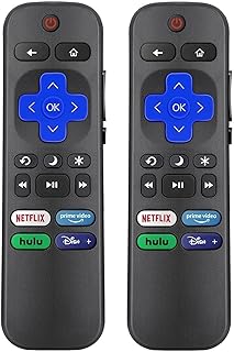 (Pack of 2) Replacement Remote Control Universal for Roku TV/for Hisense/Element/TCL/Sharp/Onn/Philips/Hitachi/JVC Roku Series Smart TVs