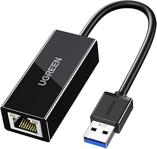 UGREEN USB to Ethernet Adapter for Laptop PC Gigabit USB 3.0 to 10 100 1000 Mbps Network Adapter USB A to RJ45 Wired LAN Adapter Compatible with Nintendo Switch MacBook Mac Mini Windows macOS Linux